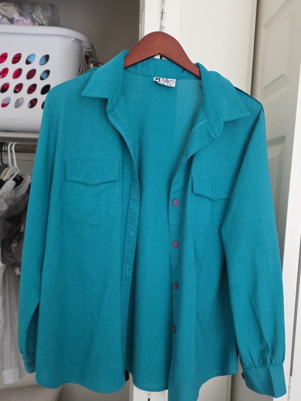 Teal Button-Down Long Sleeve Shirt